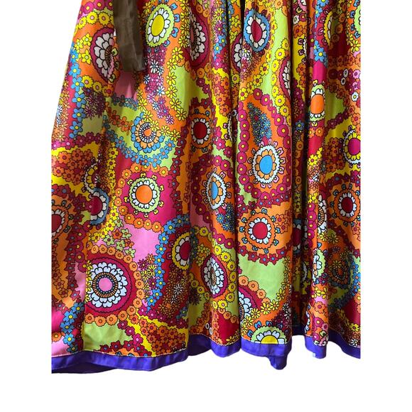 Ladies 70s Hippie Hippy Groovy 60s Retro Costume Go Go Disco Dancing Dress - Picture 8 of 8